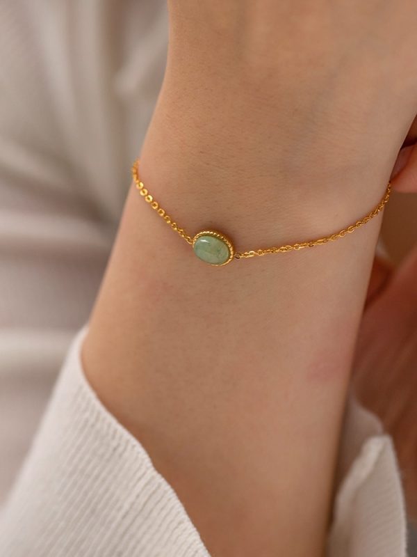 dainty natural stone bracelet