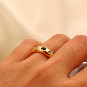 geometric minimalist band ring