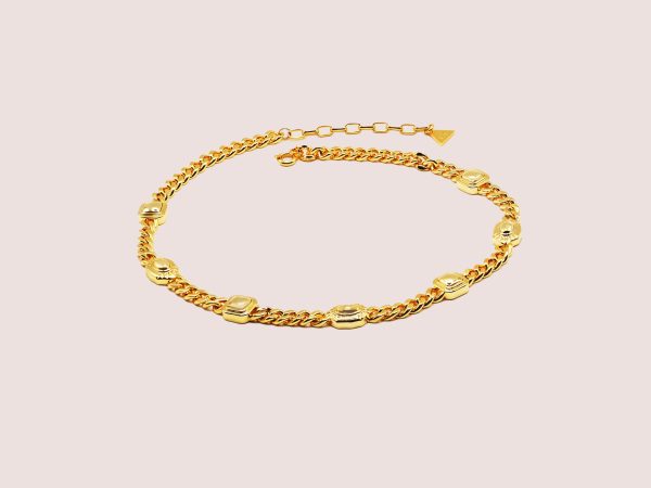 gold square necklace