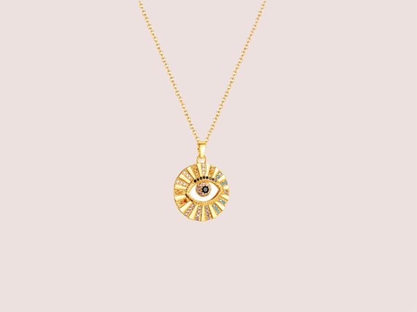 evil Eye Cubic Zirconia Minimalist Necklace