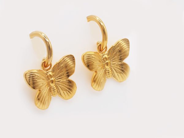 butterfly gold plated earrings