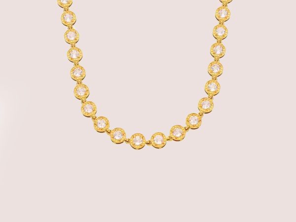 Zircon tennis necklace