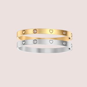 crystal clover bangle