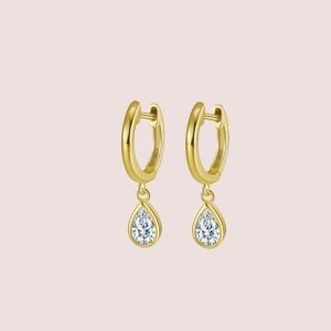 waterdrop earrings gold