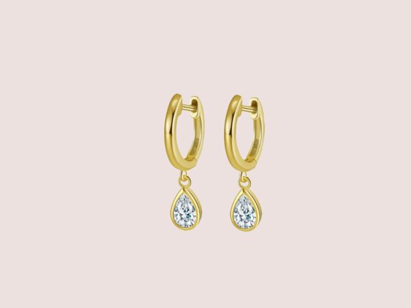 waterdrop earrings gold