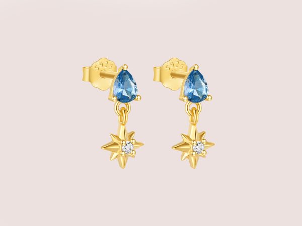 blue stargazer earrings