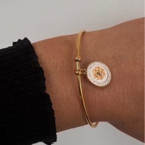 flower pendant bangle