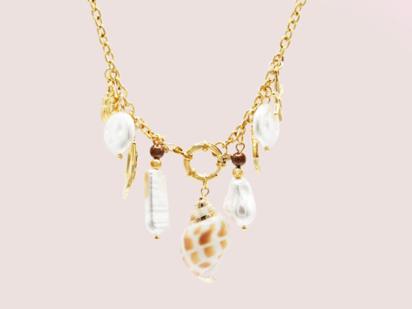 sunshine seashell charm necklace